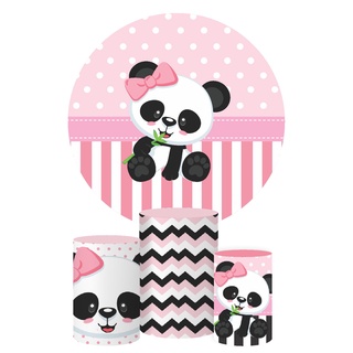 KIT DISPLAY E ELIPSE TEMA URSINHO PANDA FESTA INFANTIL