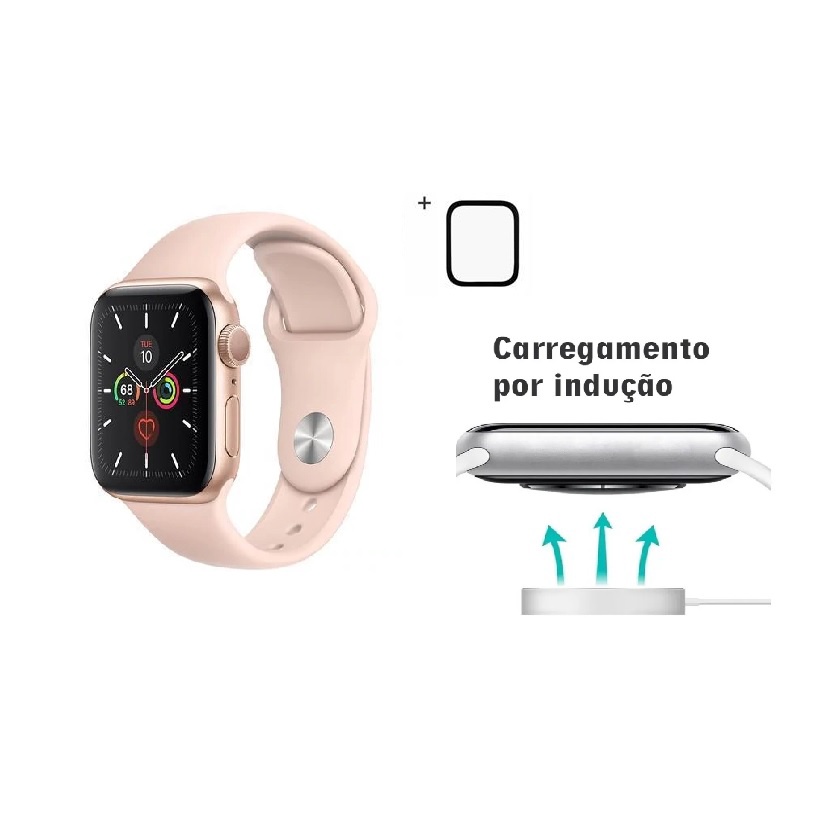 Relógio Smartwatch Feminino a prova dagua rosa touch 40mm 2