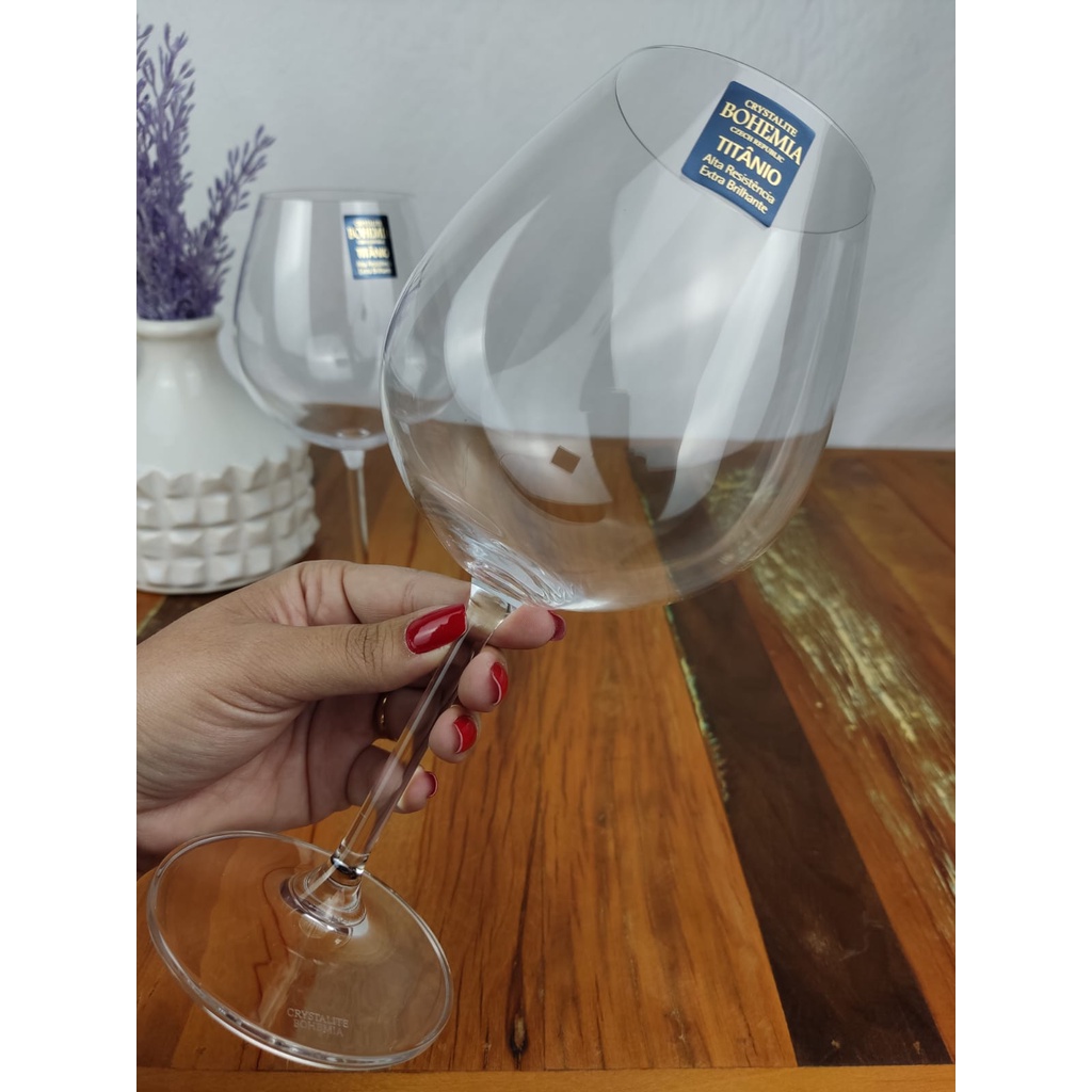 01 Unidade De Taça para Vinho Tinto - 650ml - Cristal Bohemia