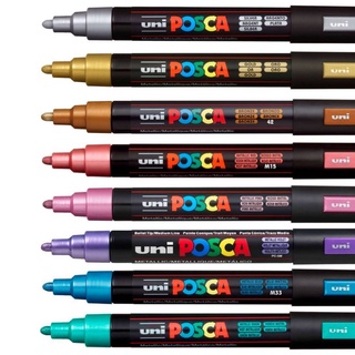 Caneta POSCA Marcador Multiuso PC-5M 1.8-2.3mm Metalizadas