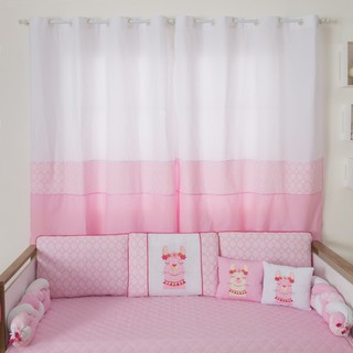 Cortina Lhama 2.00 Mts Para Quarto Infantil E Bebe
