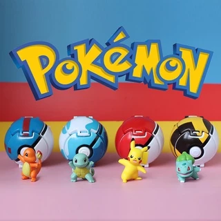 Bola de Lançamento Automático Pokeball com Boneco Pokemon Pikachu