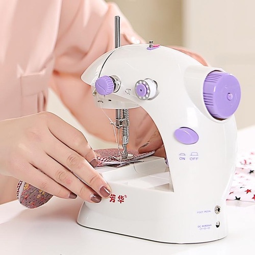 Singer-Mini máquina de coser de mano portátil, conjunto doméstico