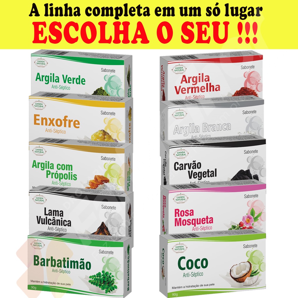 Sabonete Facial Artesanal Antisséptico Natural Açafrão Enxofre Lianda 90g