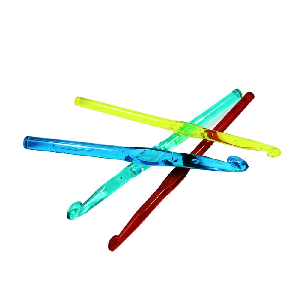 Agulha de Crochê em Acrílico Translúcido