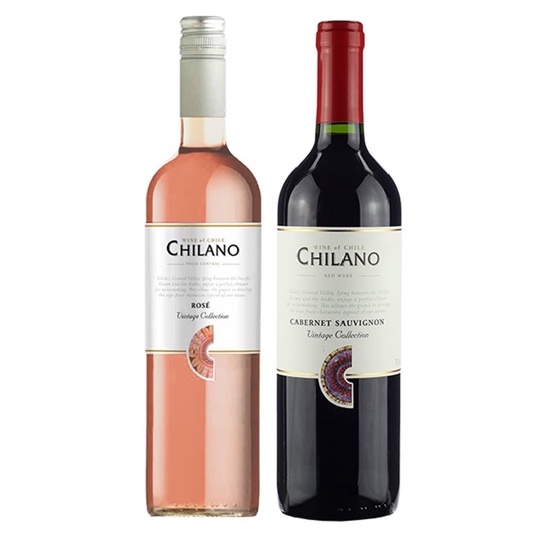 Kit Vinho Chilano Tinto Cabernet Sauvignon + Rosé Meio Seco 750ml ...