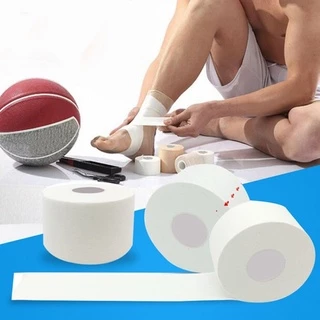 1 Pc Atlético Fita Esporte À Prova D'água Algodão Branco Premium Adesivo Encadernação Fisiculo Bandagem Elástica Cuidados Apoio