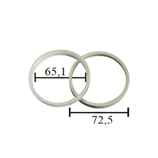 ANEL CENTRALIZADOR DE RODA BRANCO PEUGEOT MANGELS 72,6 X 65,1 VASKA (100008)