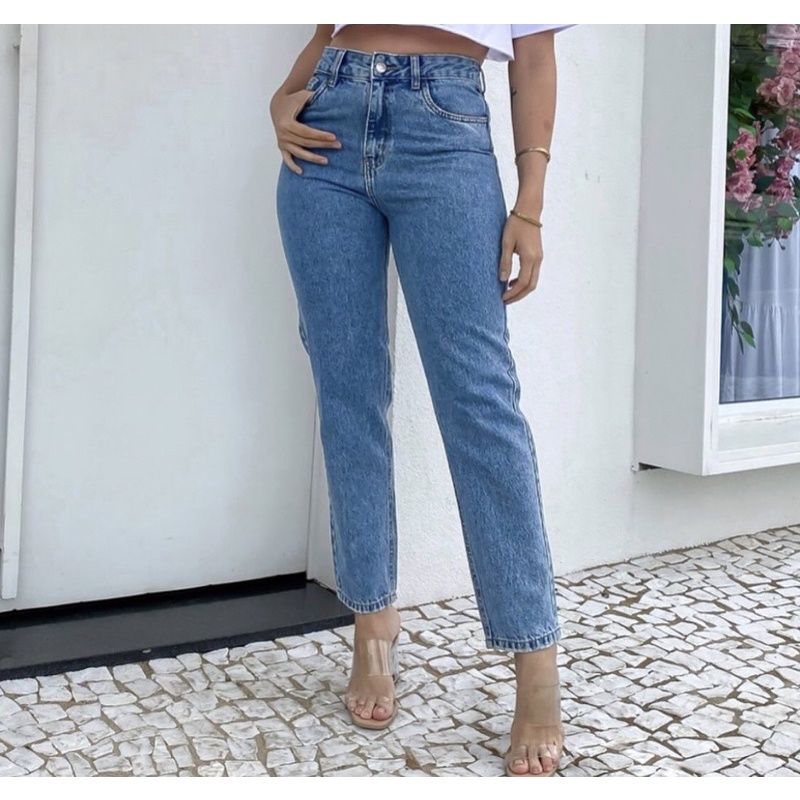 Calça jeans feminina sem 2024 lycra