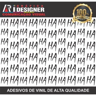 Kit Com 65 Adesivos Haha haha 65 Ha ah para Moto Capacete Carro Bike Sticker