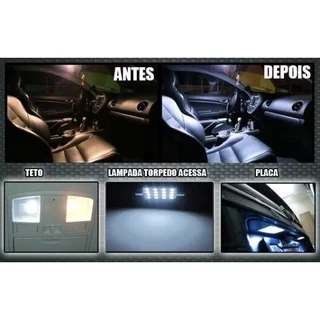 Kit Led Painel. Farolete. Teto. Re E Placa Gol G4 Fox 6000k