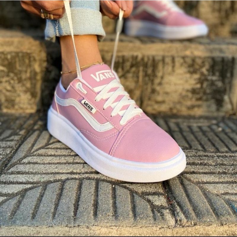 Tenis vans feminino azul com clearance rosa