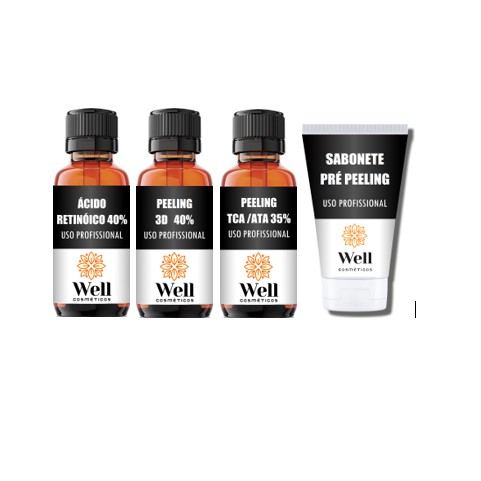 Kit Completo (Peeling TCA/ATA 35% (10ml) + Peeling Retinoico 40% (10ml) + Peeling 3D 40% (10ml)