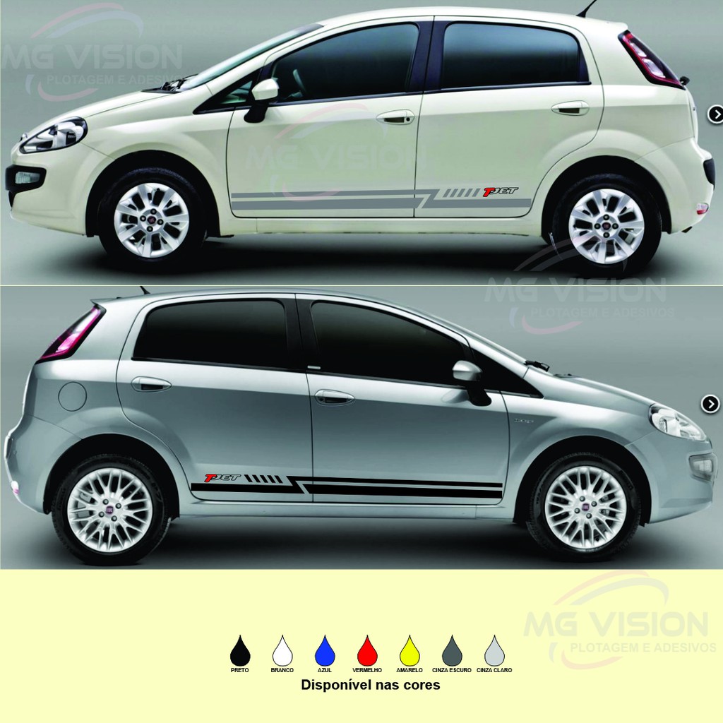 Adesivo Faixa Lateral carro Fiat Punto Tjet