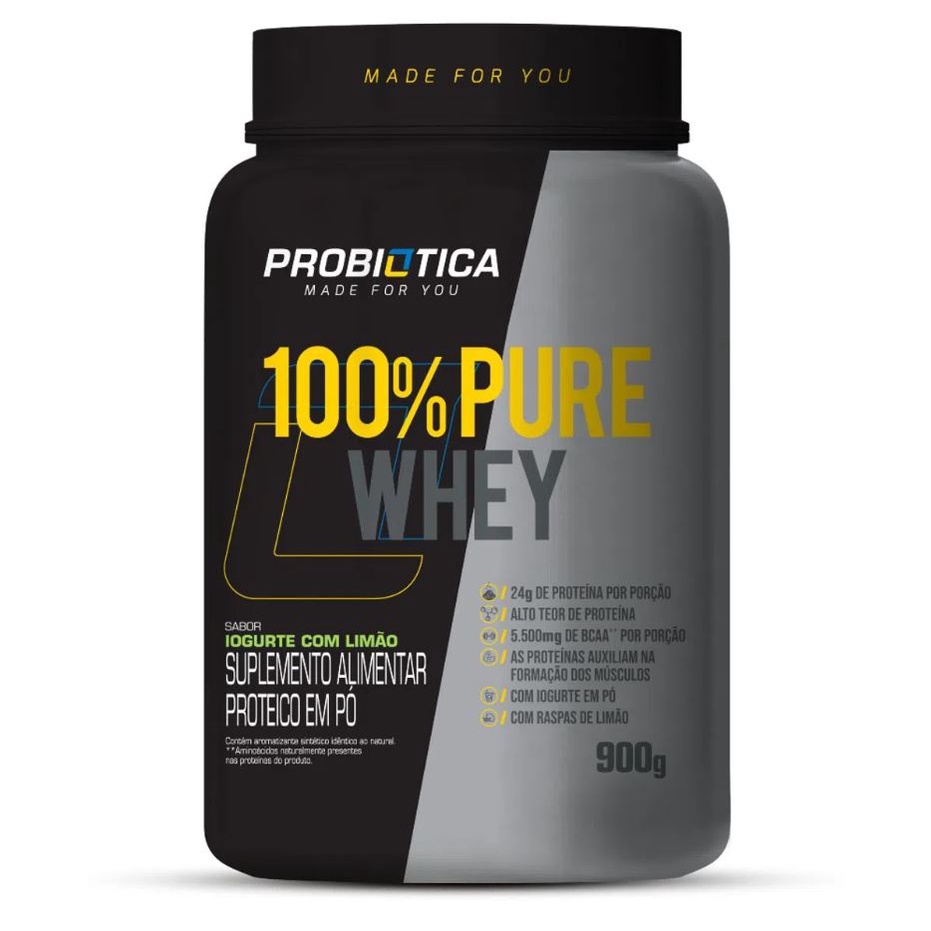 Suplemento Whey 100% Pure Iogurte com Limão Probiótica 900g – Healthy’s Nutrition