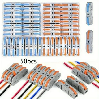 Conectores De Fio De Alavanca , kit De Em Linha Para Conexão Rápida , Elétricos De Emenda Compacta Terminais De Bumbum Circuito 28-12 AWG 1 1 Saída