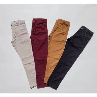 Calça Jeans Sarja Masculina Infantil e Juvenil Colorido Brim