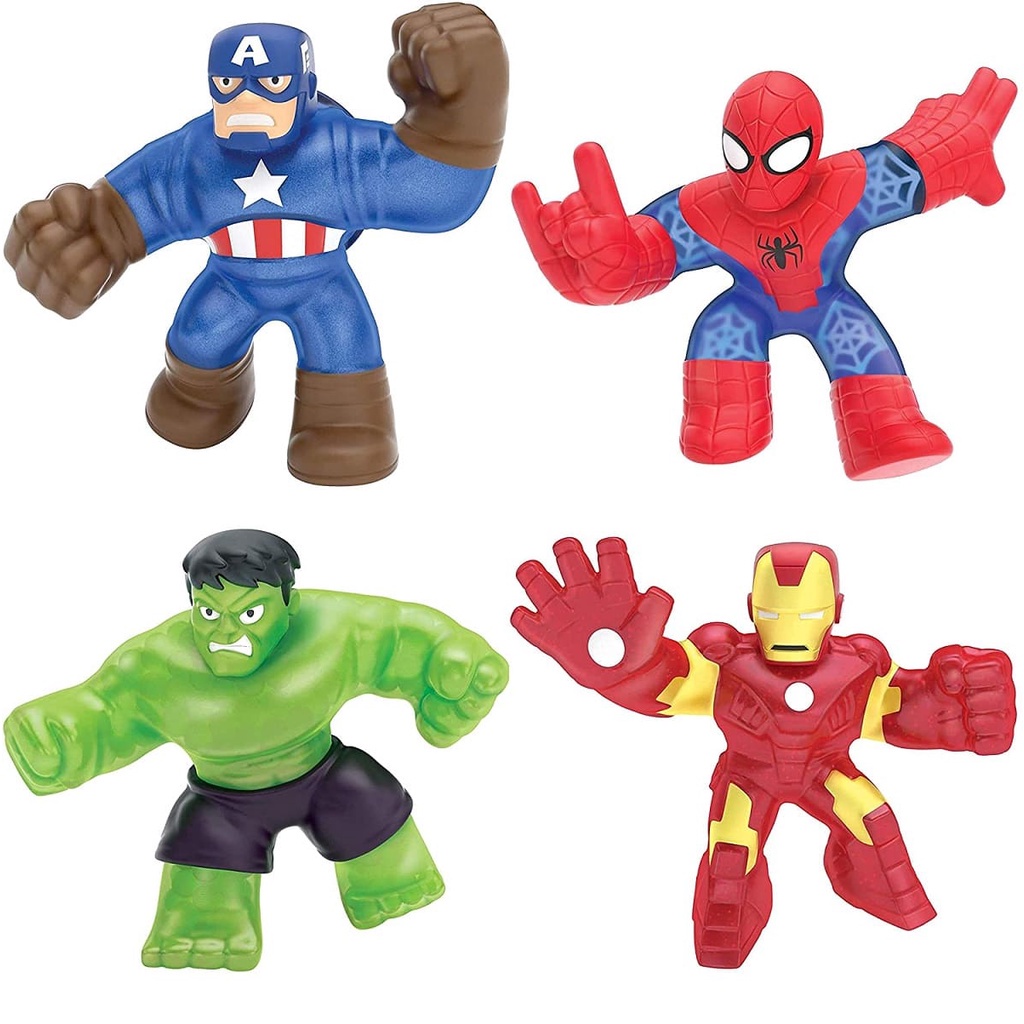 Bonecos Marvel Heroes of Goo Jit Zu brinquedos Super heróis | Shopee Brasil