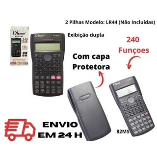Calculadora Cientifica Kenko Kk-82ms 240 Funções Com Capa Protetora