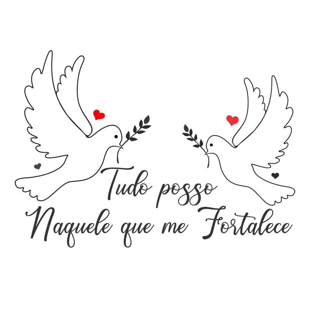 Adesivo de Parede Decorativo Frase Motivação Tudo Posso Naquele que Me ...