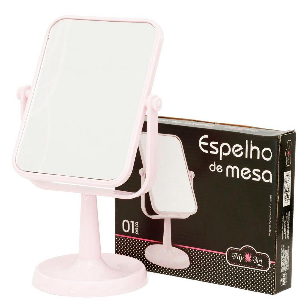 Espelho De Mesa Retangular Com Lente De Aumento 29x19 Cm Shopee Brasil