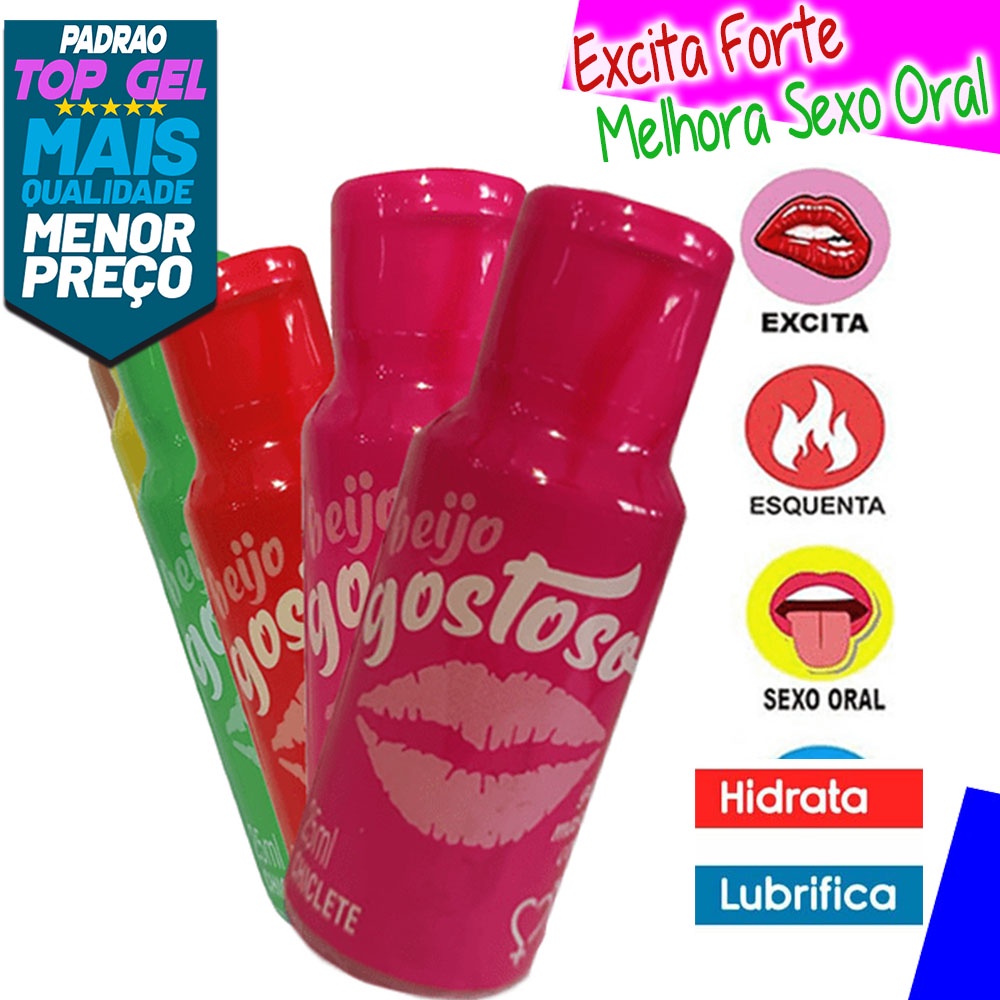 Beijo Gostoso Sexy Gel Beijável e Excitante Produtos 25ml Eróticos - Topgel Sex Shop