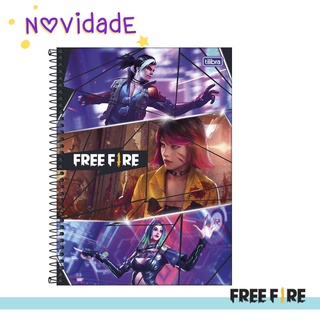 Caderno 1 Matéria Free Fire Jogo Menino Masculino Capa Dura