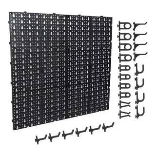 Painel Ferramentas Plástico Perfurado - Organizador Preto