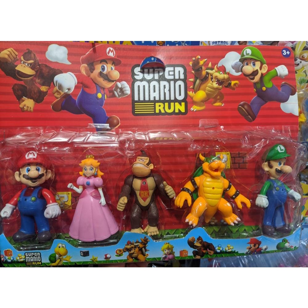 BRINQUEDO Super Mario Coleção Completa Kit Com 5 Bonecos | Shopee Brasil
