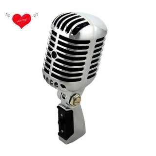 Profissional Com Fio Do Vintage Clássico Microfone Dinâmico De Boa Qualidade Em Movimento Bobina Mike Deluxe Metal Vocal Velho Estilo Ktv