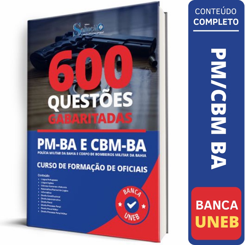 Apostila Pm Ba - Oficiais Cfo Pm Ba Polícia Militar Da Bahia - Solução  Cursos e Concursos