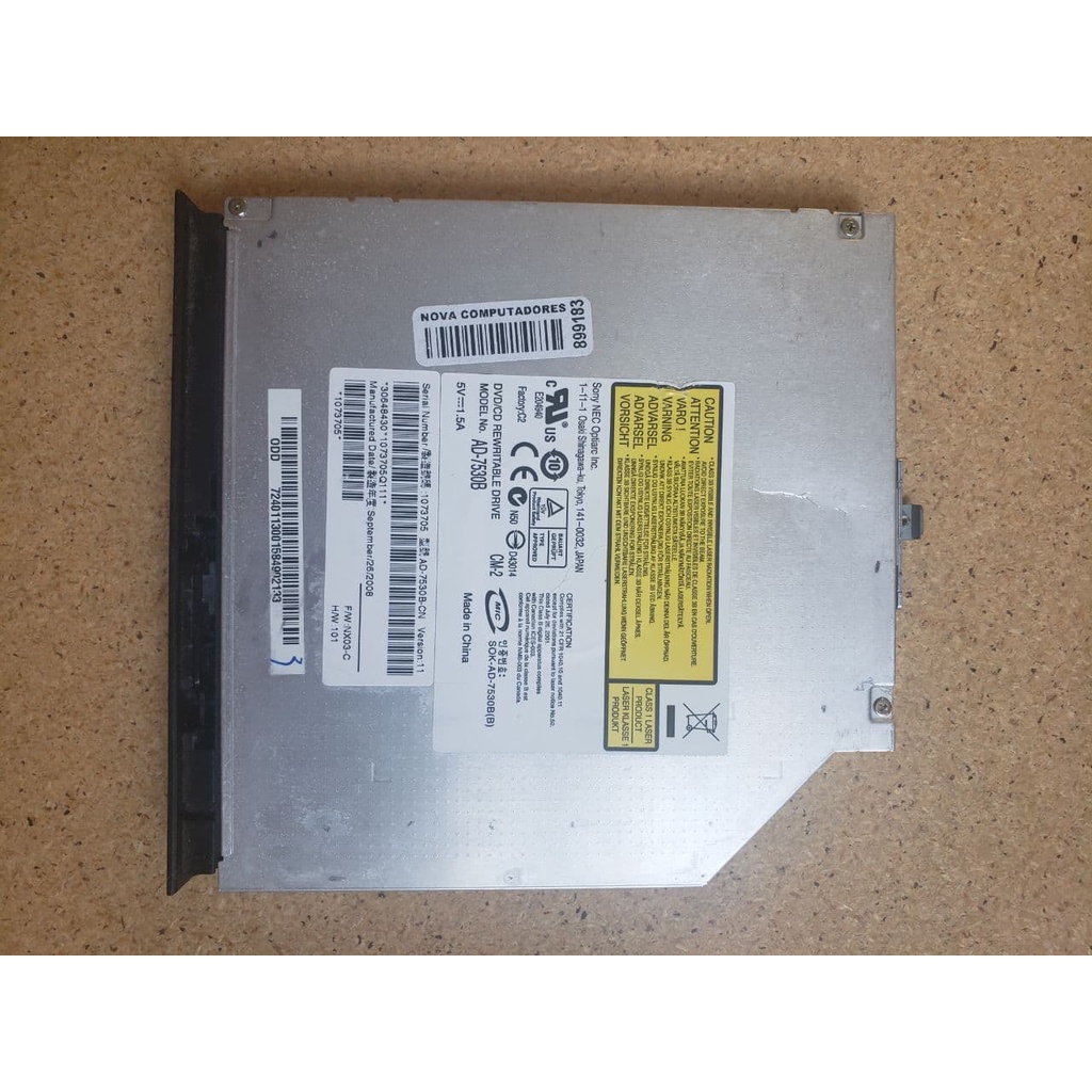 Gravador/Driver de CD/DVD para notebook - Diversos modelos | Shopee Brasil