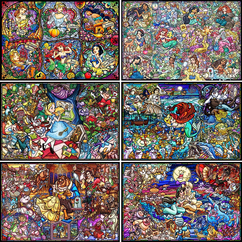 Pintura Diamante Dos Desenhos Animados Princesa Disney Paisagem Mosaico Fantasia Arte 5d Diy Quadrado Redondo Ponto Cruz Bordado Decoração De Casa