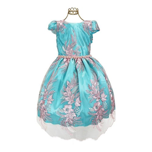 Vestido azul store tiffany com rosa