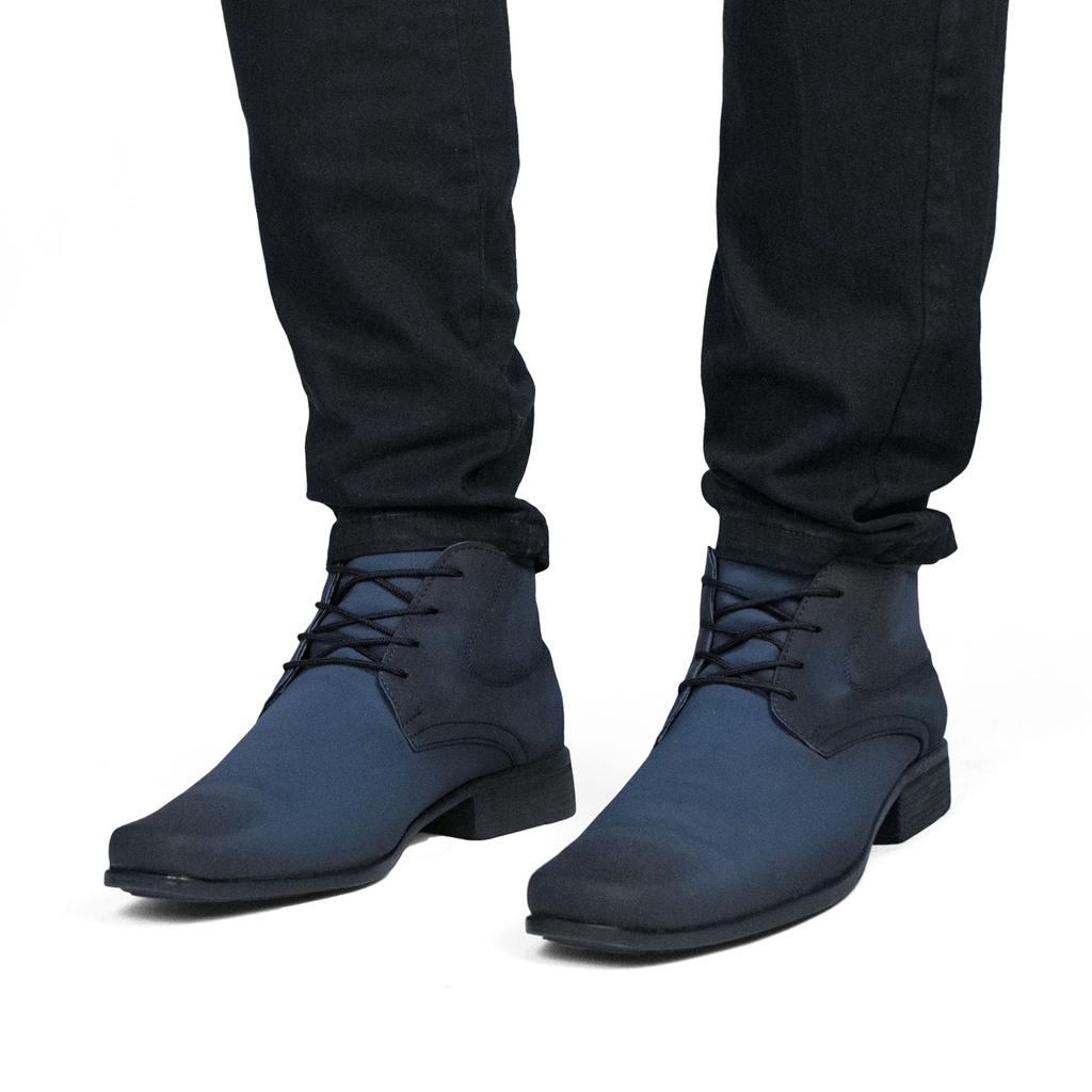 Bota masculina cano store alto bico fino