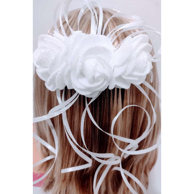 Arranjo Para Cabelo Infantil C/ Flores Penteado/Casamento