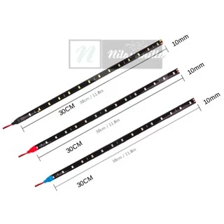 Fita de LED Flexível Com 30cm com 15Leds nas CORES AZUL/BRANCA/VERMELHA