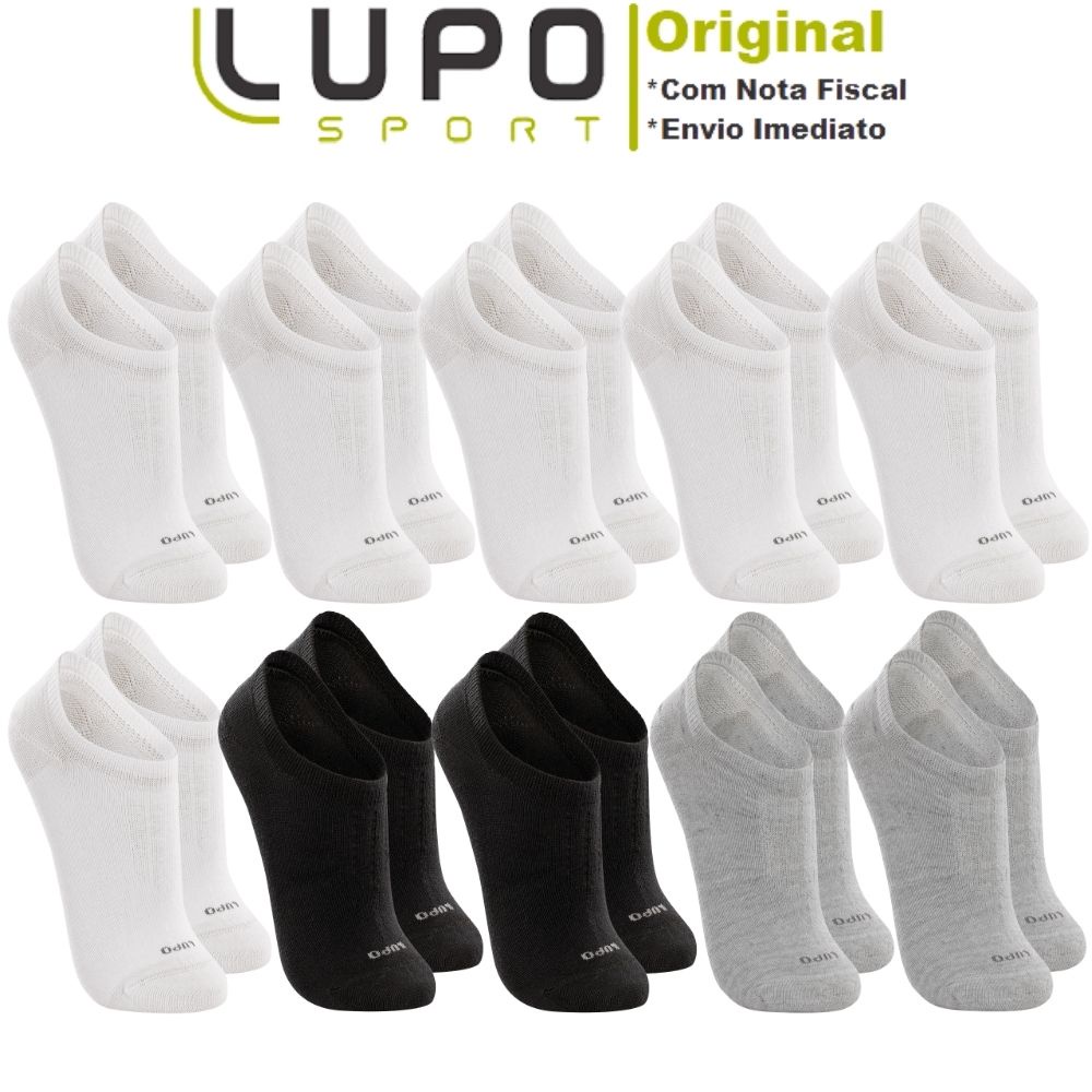 Kit Com 10 Pares Meias Lupo Soquete Sapatilha Invisível Baixa Esportiva Original