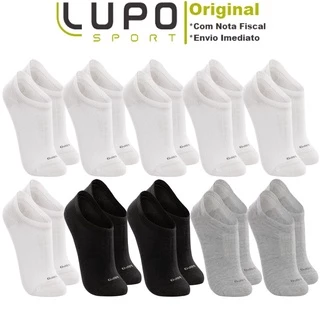 Kit De 10 Pares Meias Cano Invisível Lupo Sport Algodão Soquete Sapatilha Unissex