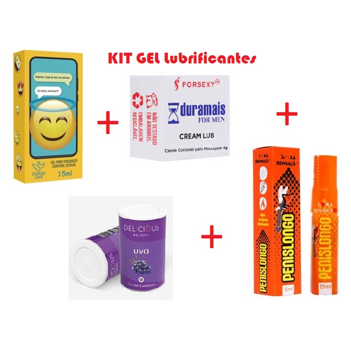 Kit Gel Lubrificantes Lubrificante Intimo Libido E Prazer