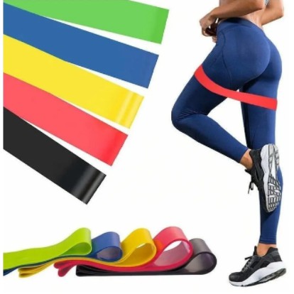 Kit 5 Faixas Elásticas Exercícios Academia Treine Em Casa