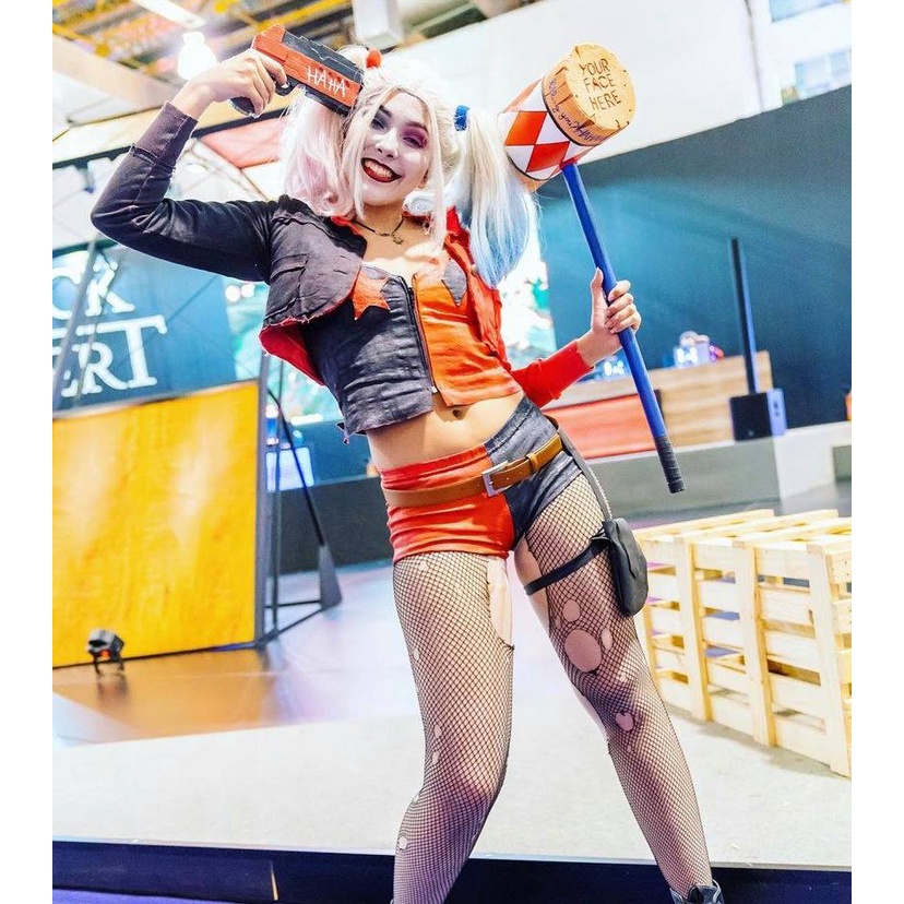 Fantasia Adulto Feminina Harley Quinn Importada Arlequina