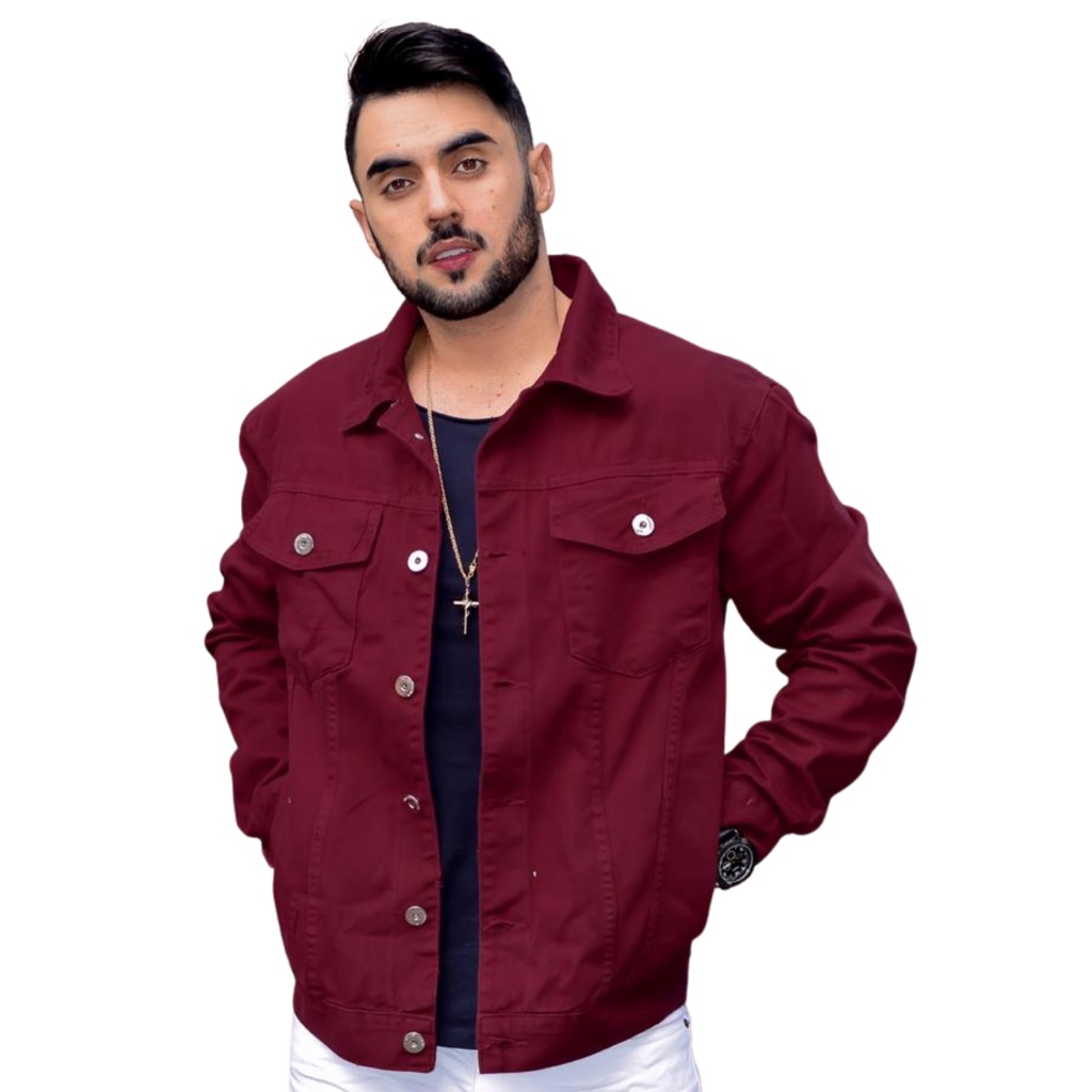 Jaqueta cheap bordo masculina