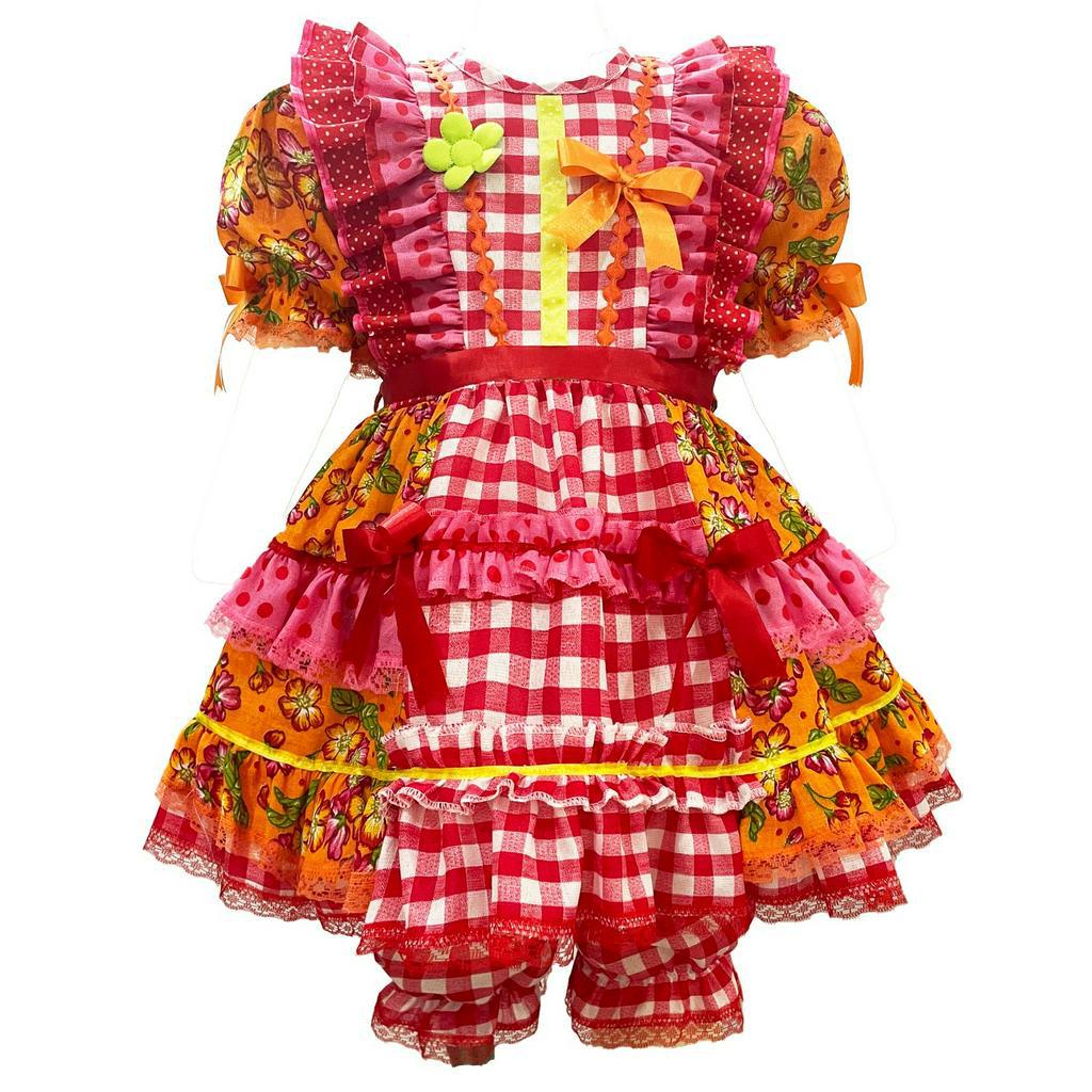 Vestido Luxo Festa Junina Infantil - 4 Anos | Shopee Brasil