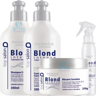 Kit Blond Intense Facinatus Profissional Desamarelador Loiros e Grisalhos