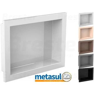 Nicho Para Banheiro E Cozinha Parede Embutir 30x40cm Metasul Várias Cores