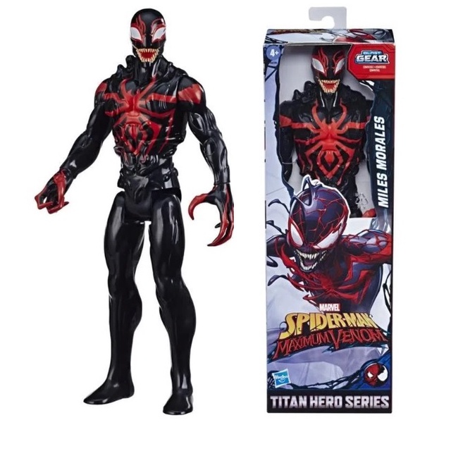 Marvel Spiderman Miles Morales and Venom fashion Titan Hero Series Action Figures