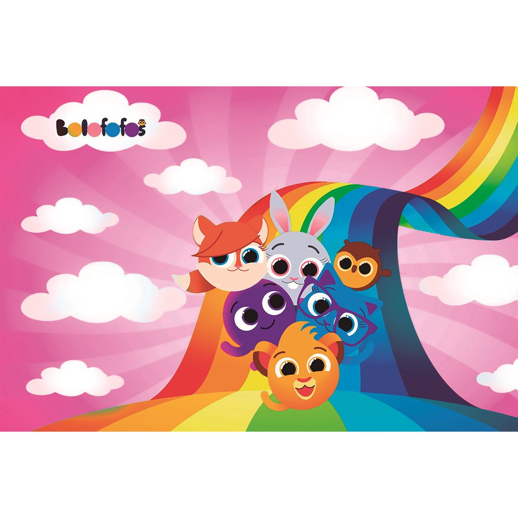 Painel Festa Infantil Decoração Bolofofos Rosa 1,00X0,65