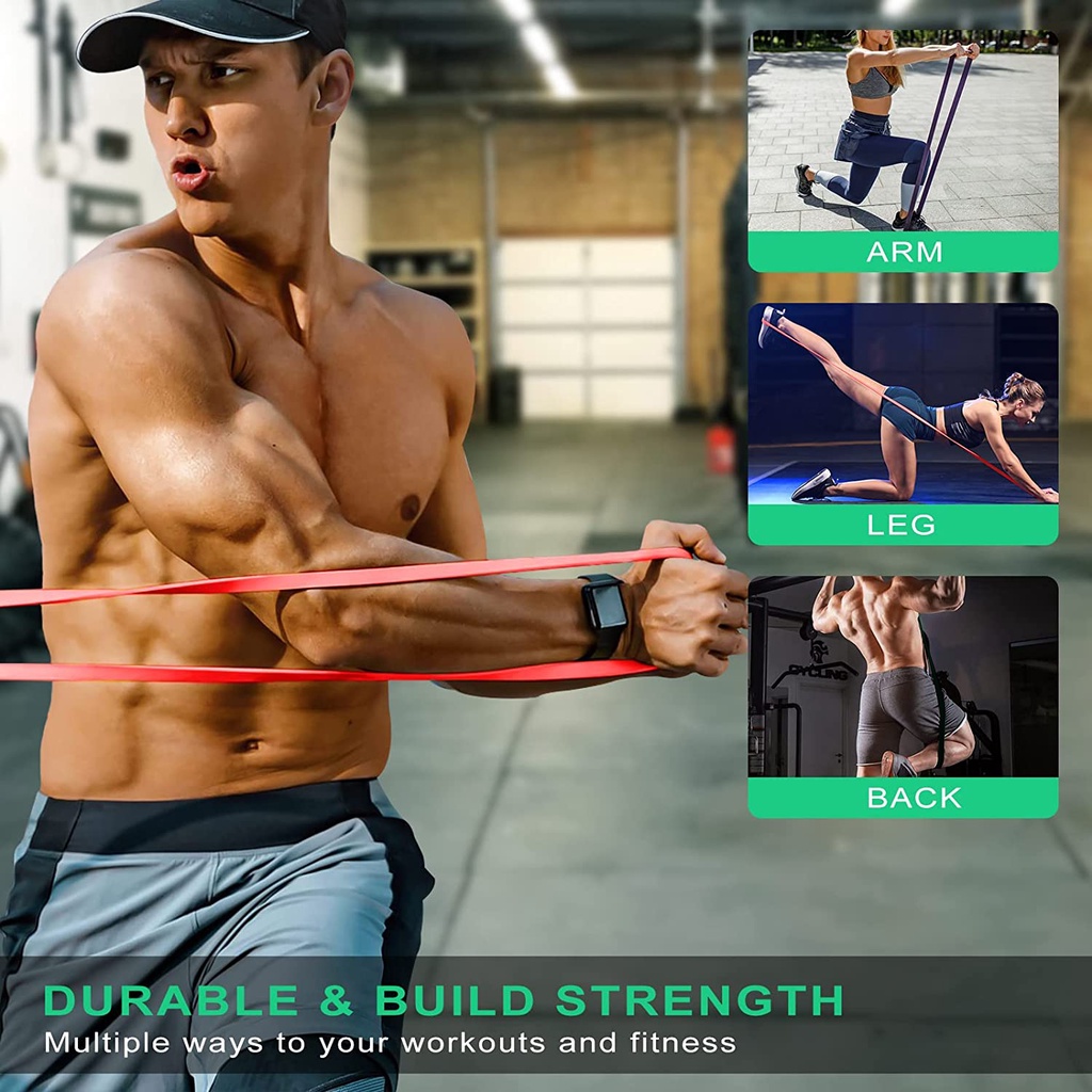 Kit 3 Super Band Elástico Borracha Crossfit Extra Forte Faixas de ...
