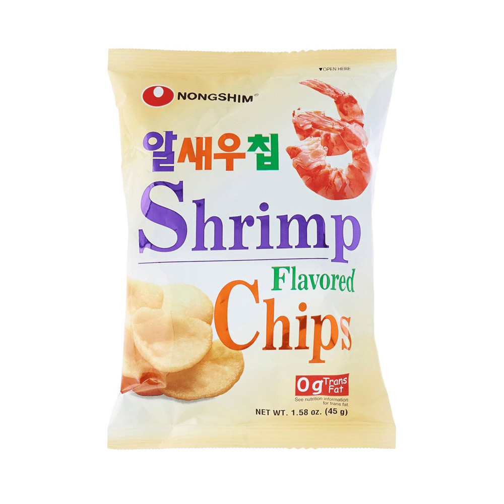 Salgadinho Importado Coreano Sabor Camarão - Shrimp Flavoured Chips 75 gramas